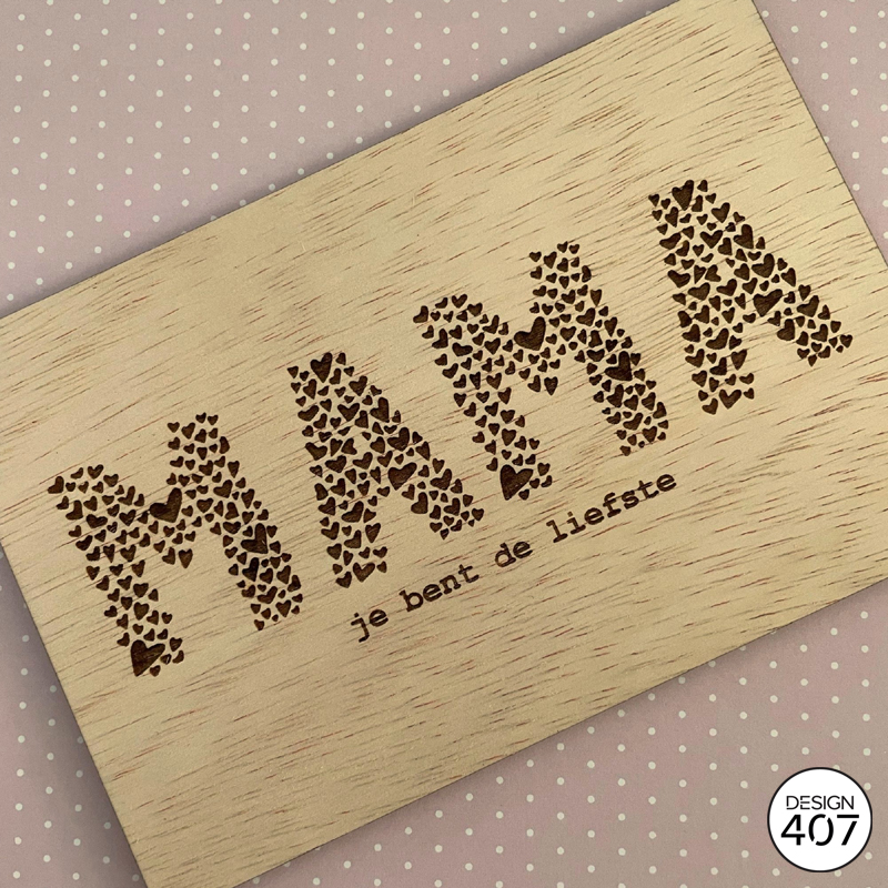 Wenskaart Mama jij bent de liefste