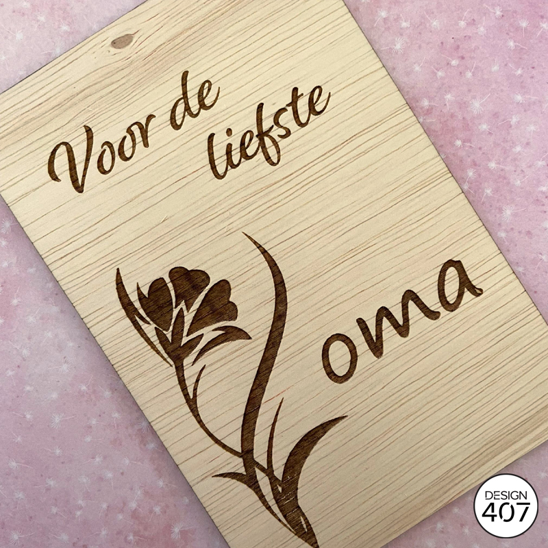 Wenskaart Voor de liefste Oma