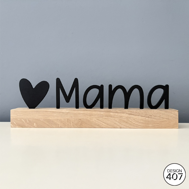 Deco Element Mama met Hartje - Afbeelding 2